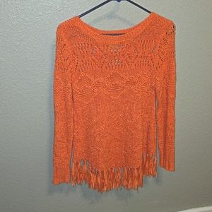Coral, Ruby Rd, Knit Long Sleeve Shirt. Size is small, tag has been cut out.